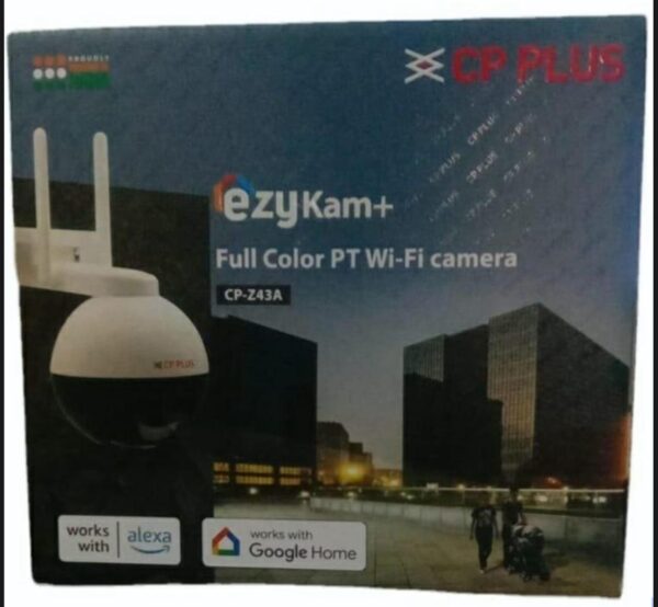 CP PLUS EzyKam+ CP-Z43A – Full Color PT Wi-Fi Camera | Smart Outdoor Security | CP Trades